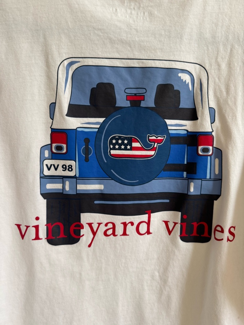 Vineyard Vines White Long-Sleeve Pocket Tee with American Whale Logo
